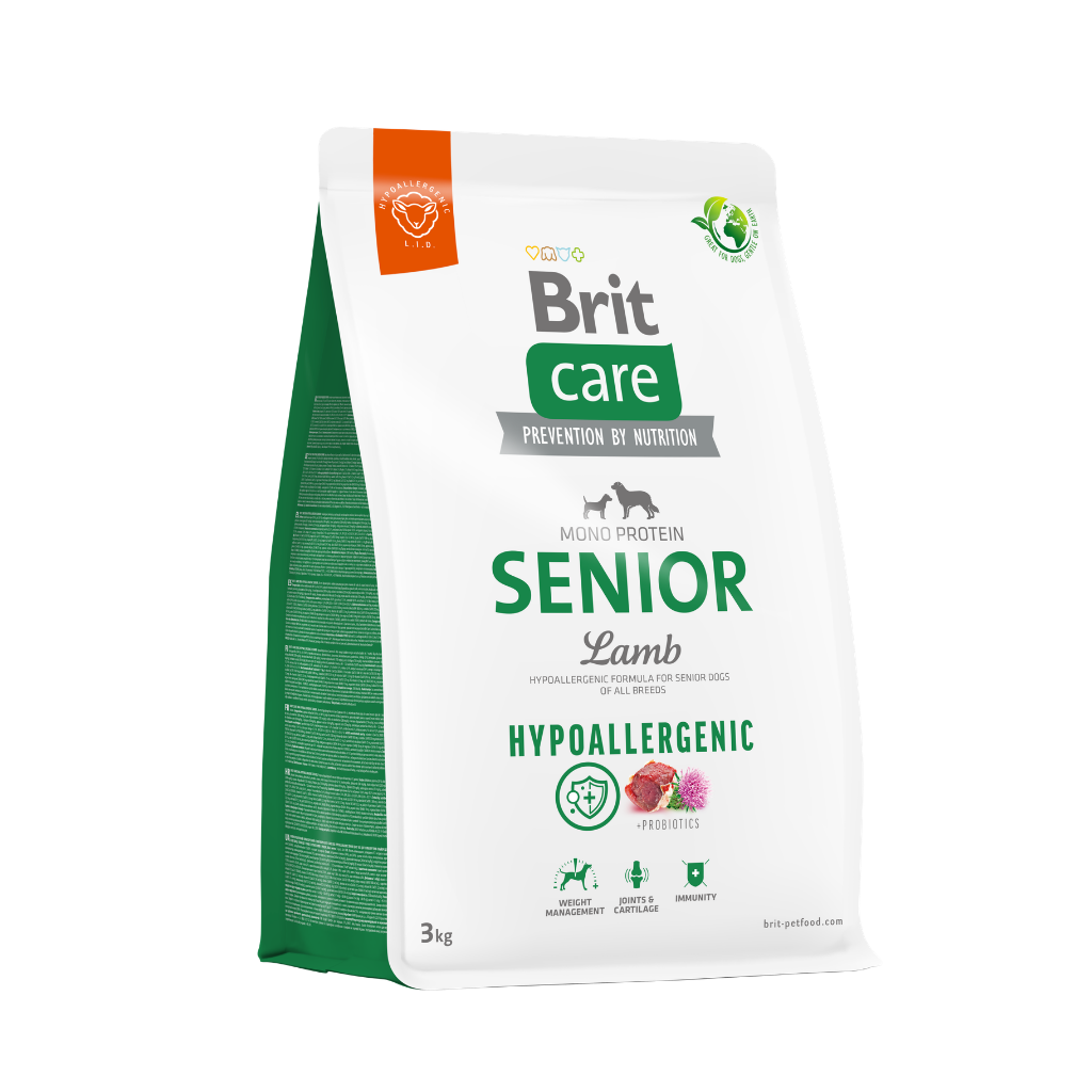 Brit Care Dog Hypoallergenic Senior Lamb- 3Kg-Seco-Perro