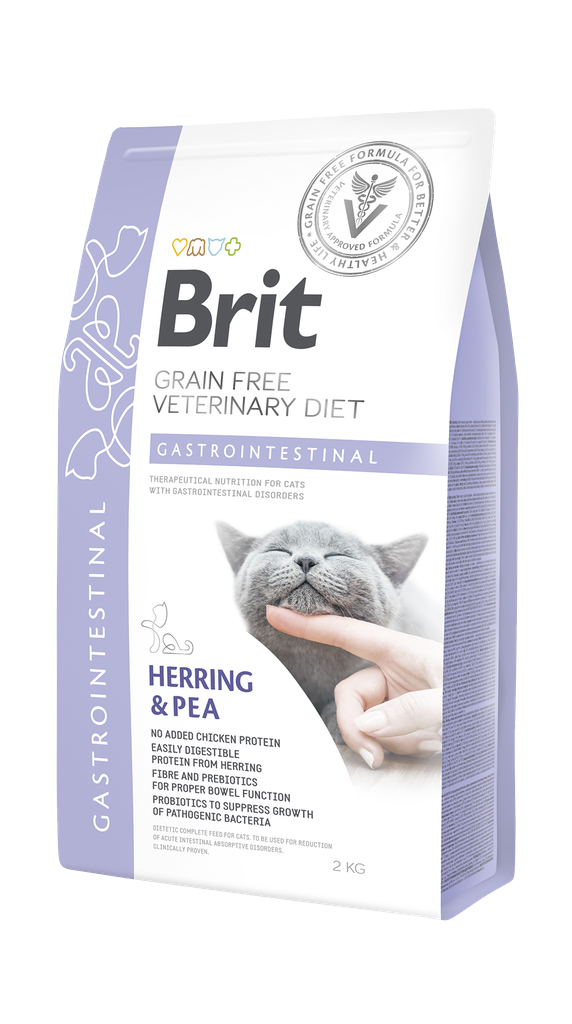 Brit GF Vet Diets Cat Gastrointestinal-2Kg-Seco-Gato