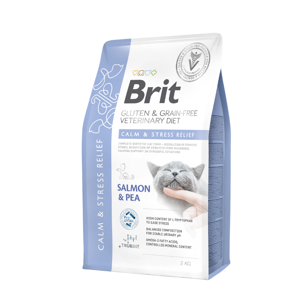 Brit GF Vet Diets Cat Calm & Stress Relief-2Kg-Seco-Gato