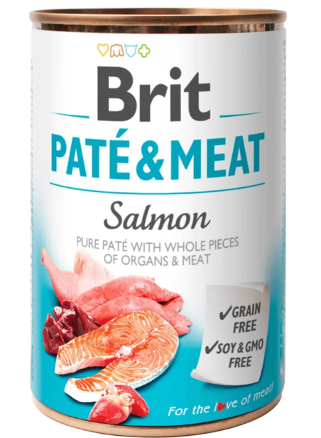 Brit Paté & Meat Salmon 400g-Lata-Perro