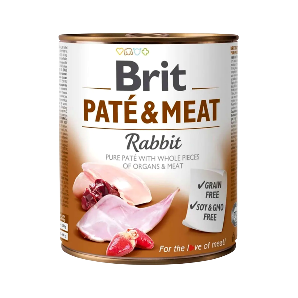 Brit Paté & Meat Rabbit 800g-Lata-Perro