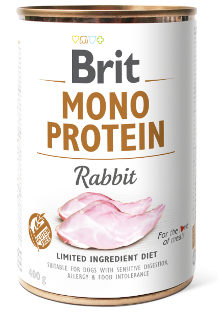 Brit Mono Protein Rabbit 400g-Lata-Perro