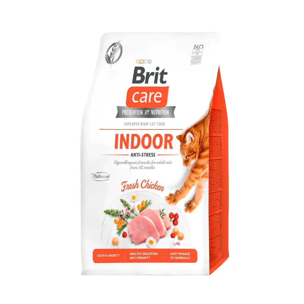 Brit Care Cat GF Indoor Antistress-2Kg-Seco-Gato