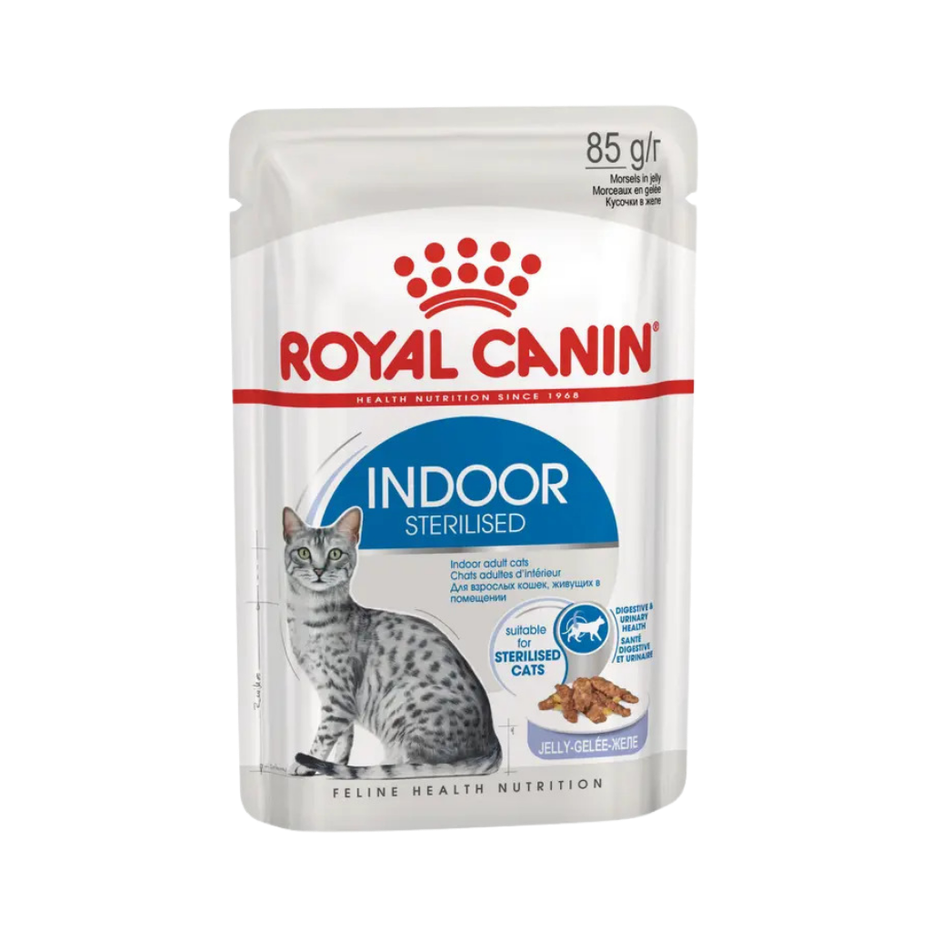 Royal Canin FHN Indoor Sterilised FWP (pouch) -0.085Kg-Humedo-Gato