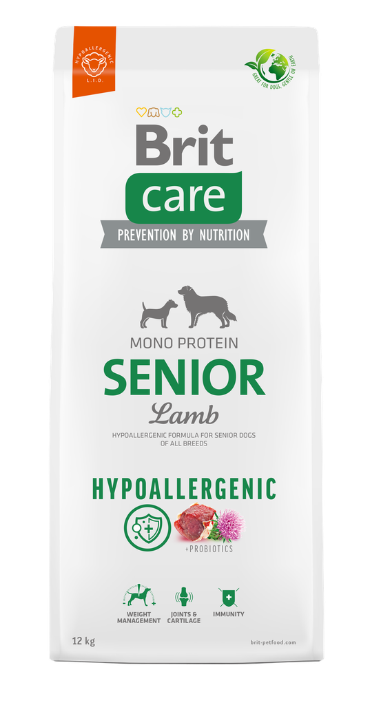 Brit Care Dog Hypoallergenic Senior Lamb-12Kg-Seco-Perro