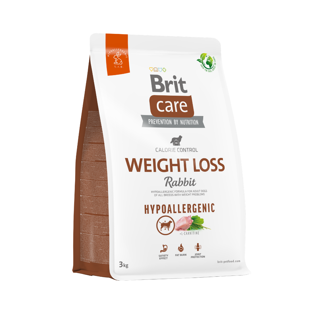 Brit Care Dog Hypoallergenic Weight Loss Rabbit-3Kg-Seco-Perro