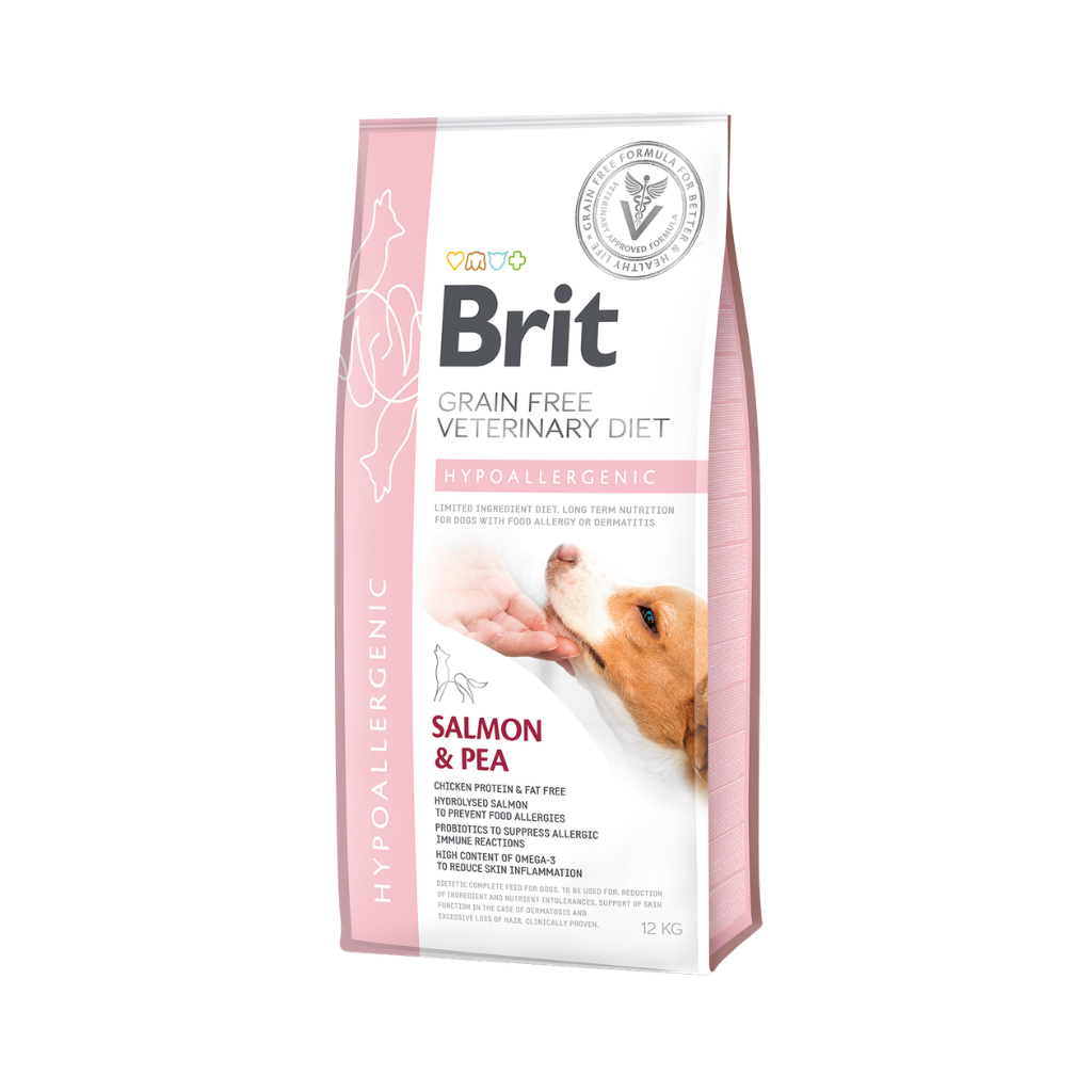 Brit GF Vet Diets Dog Hypoallergenic-12Kg-Seco-Perro