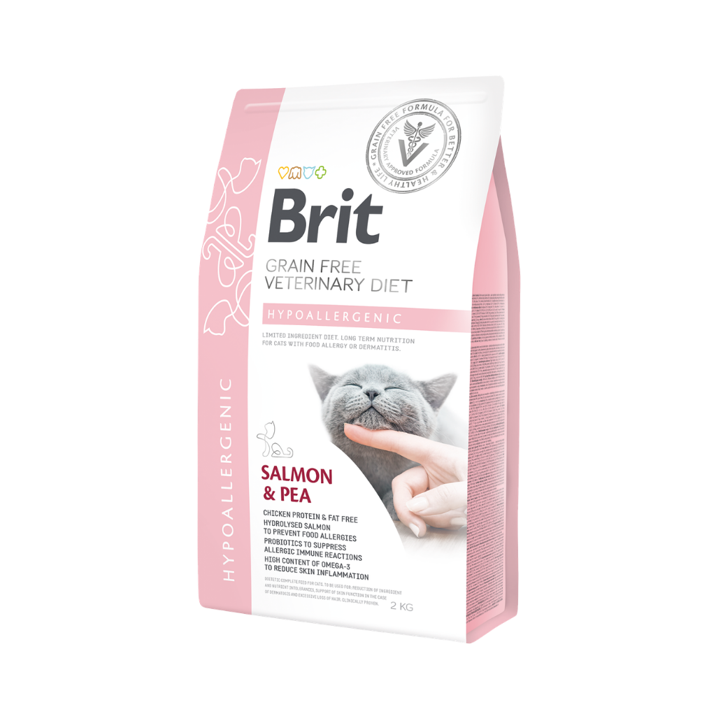 Brit GF Vet Diets Cat Hypoallergenic 2 Kg-Seco-Gato