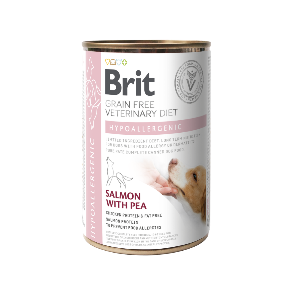 Brit GF Vet Diets Dog Can Hypoallergenyc 400 Gr-Lata-Perro