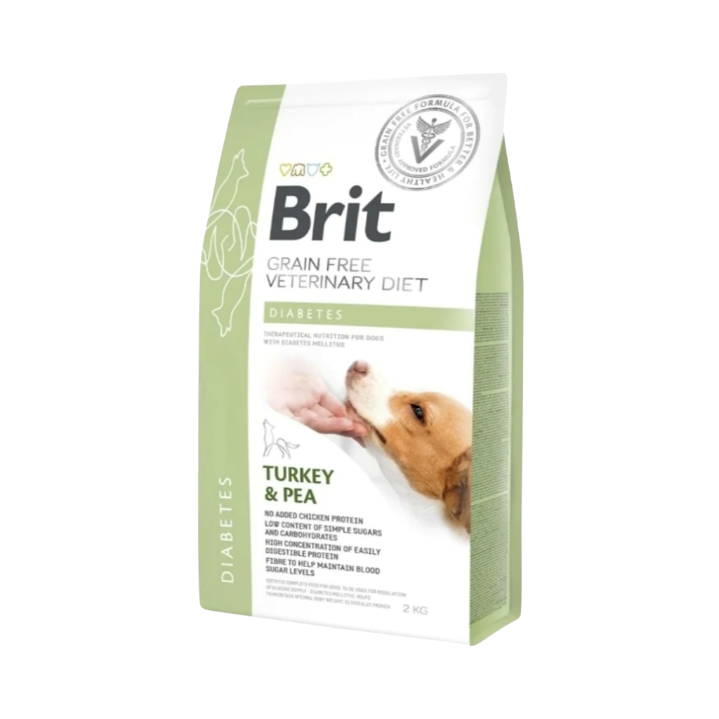 Brit GF Vet Diets Dog Diabetes-2Kg-Seco-Perro