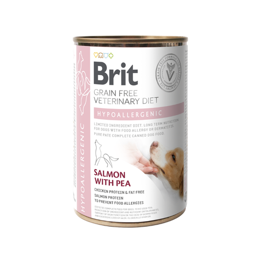 [12183] Brit GF Vet Diets Dog Can Hypoallergenyc 400 Gr-Lata-Perro