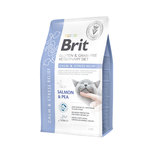 [13209] Brit GF Vet Diets Cat Calm & Stress Relief-2Kg-Seco-Gato