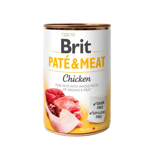 Brit Paté & Meat Chicken 400g-Lata-Perro