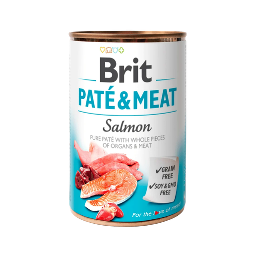 [11987] Brit Paté & Meat Salmon 800g-Lata-Perro