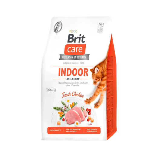 Brit Care Cat GF Indoor Antistress-2Kg-Seco-Gato