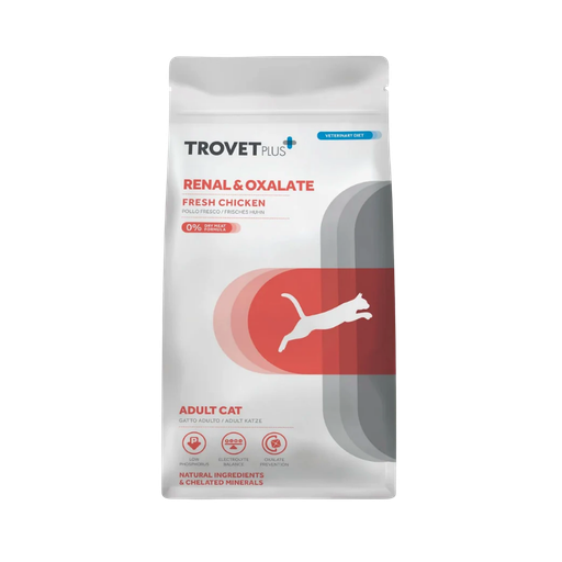Trovet+ Adult Cat Renal & Oxalate Fresh Chicken Veterinary Diet-2.5Kg-Seco-Gato