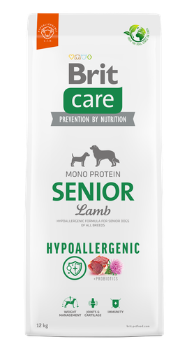 [13062] Brit Care Dog Hypoallergenic Senior Lamb-12Kg-Seco-Perro