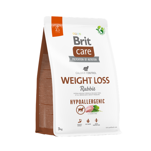 [12806] Brit Care Dog Hypoallergenic Weight Loss Rabbit-3Kg-Seco-Perro