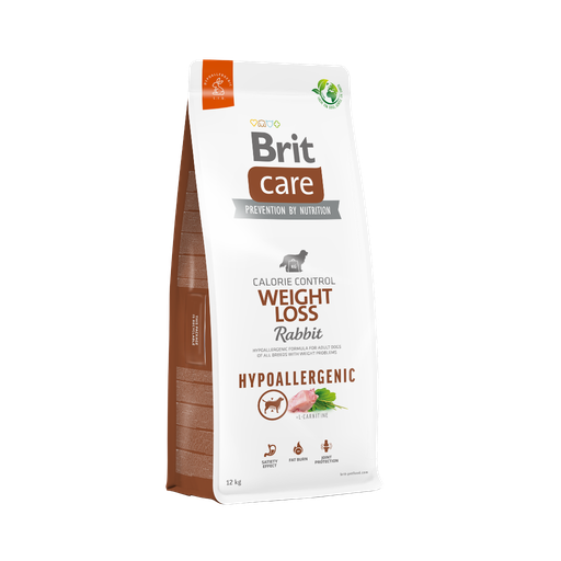 [12805] Brit Care Dog Hypoallergenic Weight Loss Rabbit-12Kg-Seco-Perro